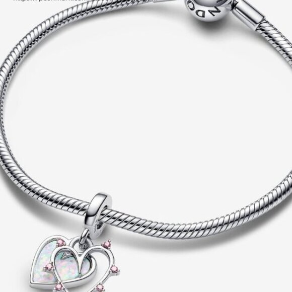 Pandora Friendship Opalescent Double Dangle Charm - Picture 3 of 5